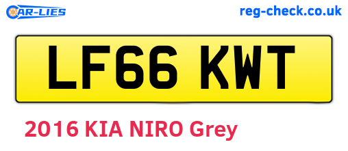 LF66KWT are the vehicle registration plates.