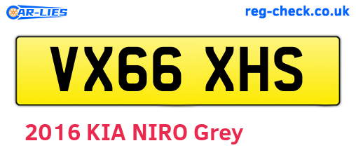 VX66XHS are the vehicle registration plates.