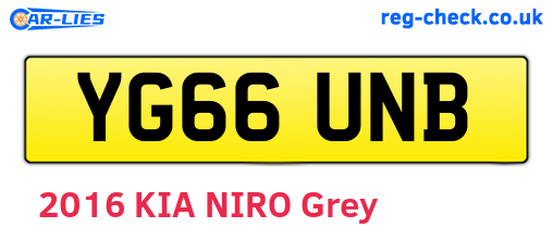 YG66UNB are the vehicle registration plates.