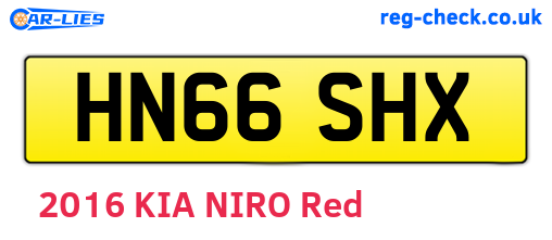 HN66SHX are the vehicle registration plates.