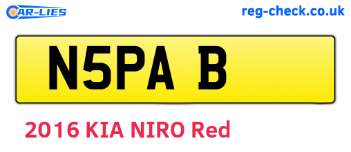 N5PAB are the vehicle registration plates.