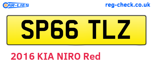 SP66TLZ are the vehicle registration plates.