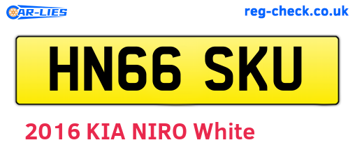 HN66SKU are the vehicle registration plates.