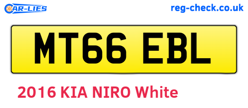 MT66EBL are the vehicle registration plates.