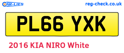PL66YXK are the vehicle registration plates.
