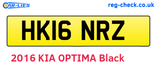 HK16NRZ are the vehicle registration plates.