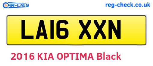LA16XXN are the vehicle registration plates.