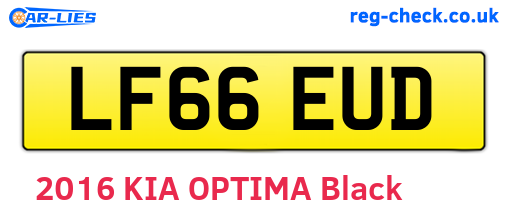 LF66EUD are the vehicle registration plates.