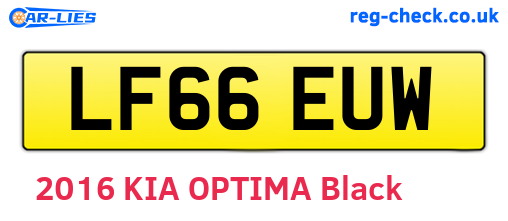 LF66EUW are the vehicle registration plates.