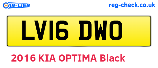 LV16DWO are the vehicle registration plates.