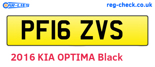 PF16ZVS are the vehicle registration plates.