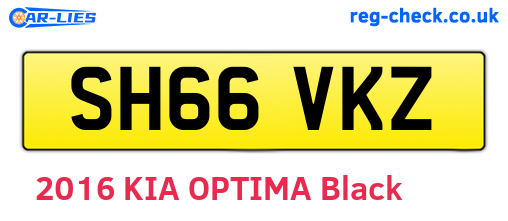 SH66VKZ are the vehicle registration plates.