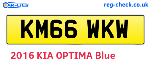 KM66WKW are the vehicle registration plates.