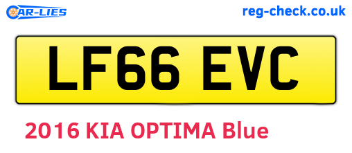 LF66EVC are the vehicle registration plates.