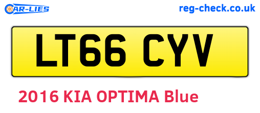 LT66CYV are the vehicle registration plates.