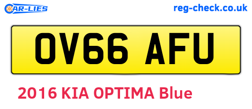 OV66AFU are the vehicle registration plates.