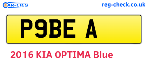 P9BEA are the vehicle registration plates.