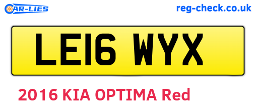 LE16WYX are the vehicle registration plates.