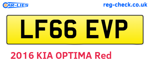 LF66EVP are the vehicle registration plates.