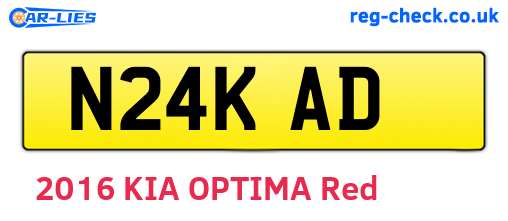 N24KAD are the vehicle registration plates.