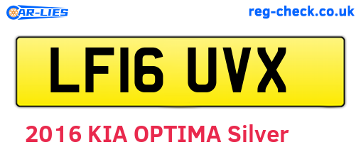 LF16UVX are the vehicle registration plates.
