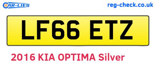 LF66ETZ are the vehicle registration plates.