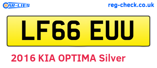 LF66EUU are the vehicle registration plates.