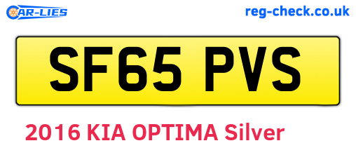 SF65PVS are the vehicle registration plates.