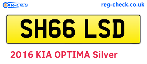 SH66LSD are the vehicle registration plates.