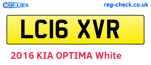LC16XVR are the vehicle registration plates.