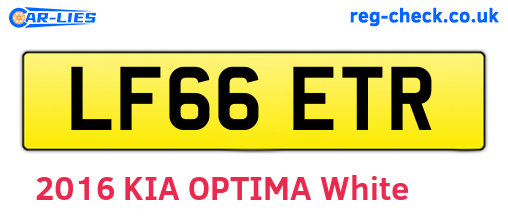 LF66ETR are the vehicle registration plates.