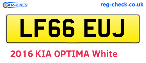 LF66EUJ are the vehicle registration plates.