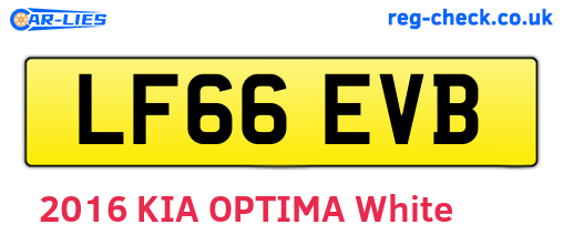 LF66EVB are the vehicle registration plates.