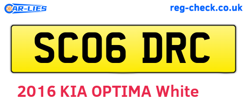 SC06DRC are the vehicle registration plates.