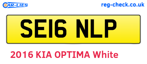 SE16NLP are the vehicle registration plates.