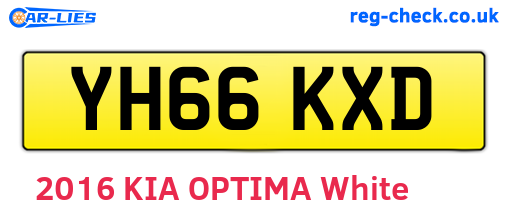 YH66KXD are the vehicle registration plates.