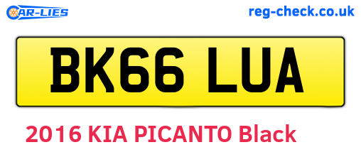 BK66LUA are the vehicle registration plates.