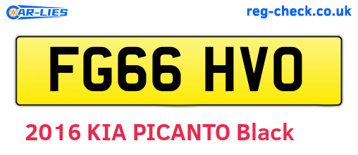 FG66HVO are the vehicle registration plates.