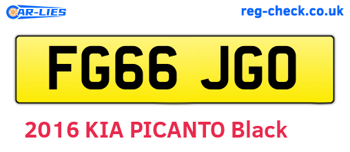 FG66JGO are the vehicle registration plates.