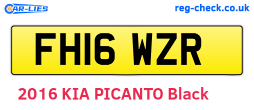 FH16WZR are the vehicle registration plates.