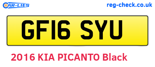 GF16SYU are the vehicle registration plates.