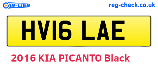 HV16LAE are the vehicle registration plates.