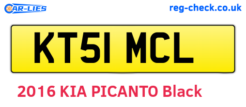 KT51MCL are the vehicle registration plates.