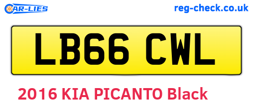 LB66CWL are the vehicle registration plates.