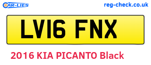 LV16FNX are the vehicle registration plates.