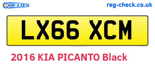 LX66XCM are the vehicle registration plates.