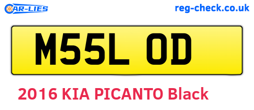 M55LOD are the vehicle registration plates.