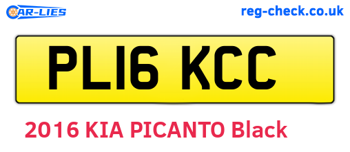 PL16KCC are the vehicle registration plates.