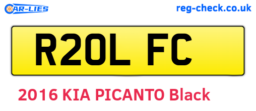 R20LFC are the vehicle registration plates.