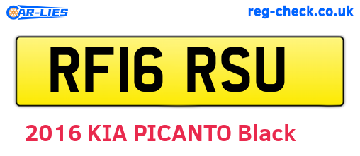 RF16RSU are the vehicle registration plates.